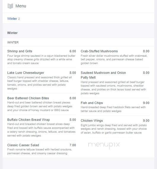 Moose & Goose - Lake Lure, NC menu_pic
