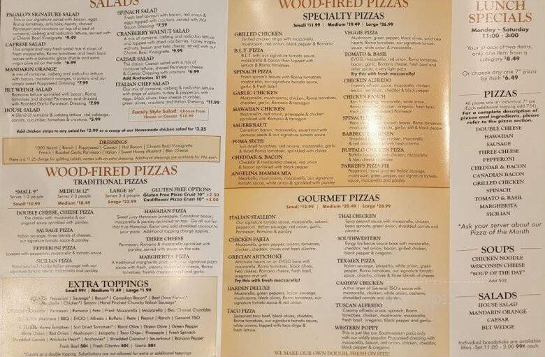 Pagalo's Pizzeria Gelato Cafe' - Milan, IL menu_pic