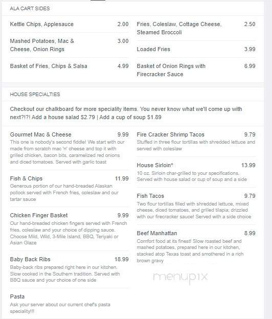 Alibi's Bar & Grill - Indianapolis, IN menu_pic