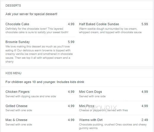 Alibi's Bar & Grill - Indianapolis, IN menu_pic