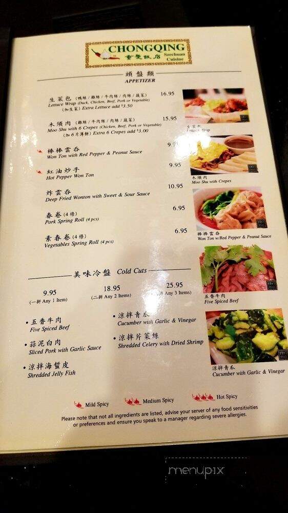 ChongQing on Robson - Vancouver, BC menu_pic
