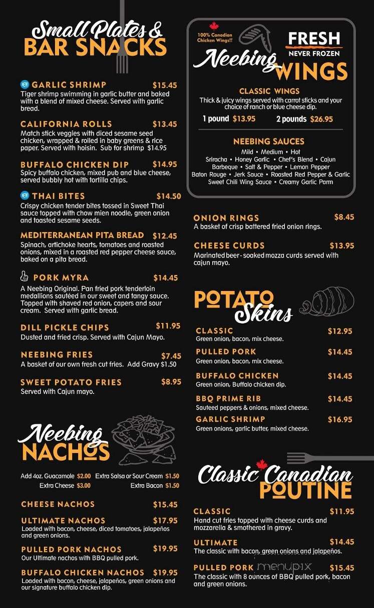 Neebing Roadhouse - Thunder Bay, ON menu_pic