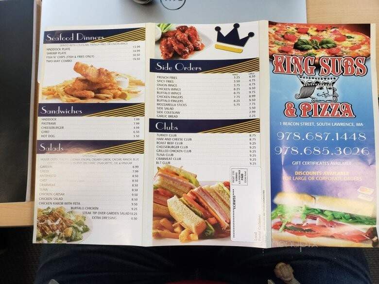King's Subs - Lawrence, MA menu_pic