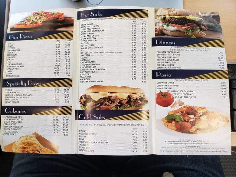 King's Subs - Lawrence, MA menu_pic