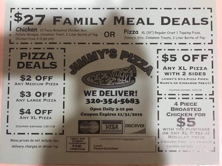 Jimmy's Pizza - New London, MN menu_pic