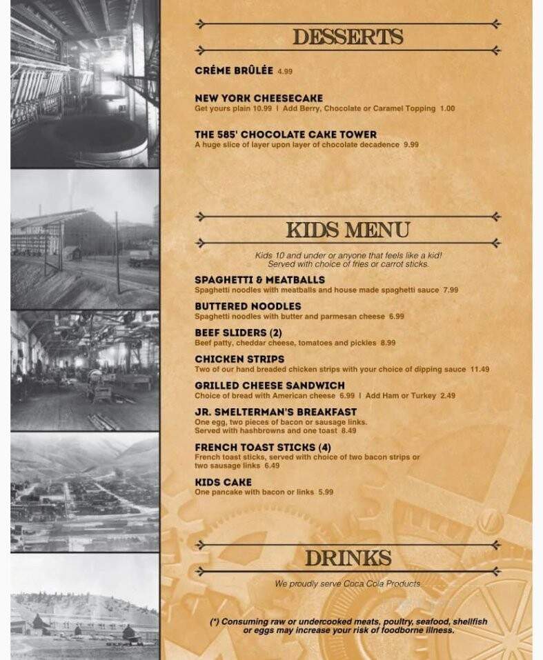 Donivan's - Anaconda, MT menu_pic