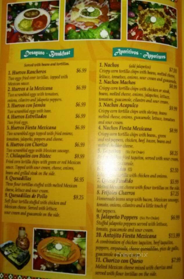 Fiesta Mexicana - Hammonton, NJ menu_pic