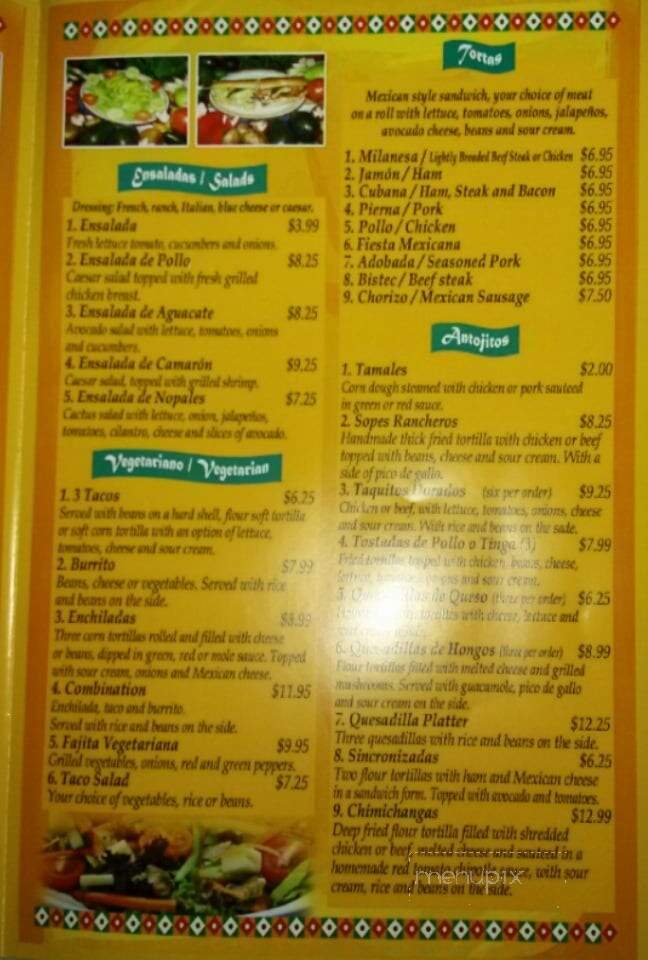 Fiesta Mexicana - Hammonton, NJ menu_pic