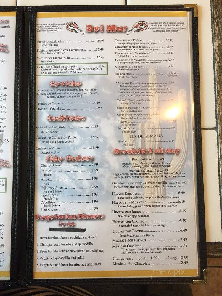 La Unica - Indian Trail, NC menu_pic
