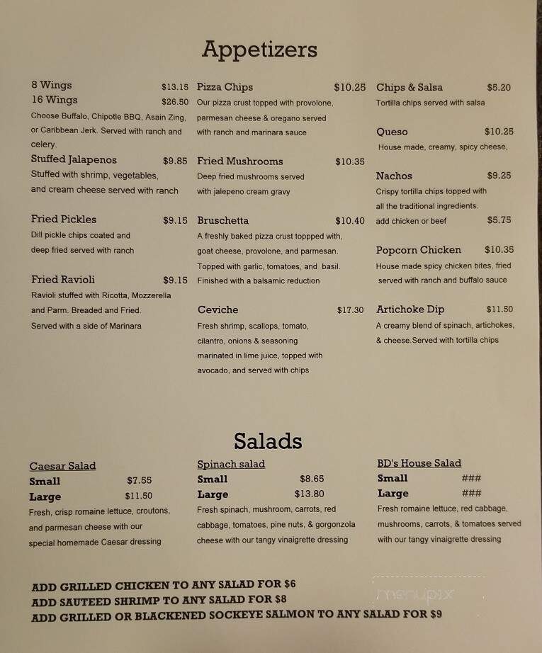 Boondoggles - Seabrook, TX menu_pic