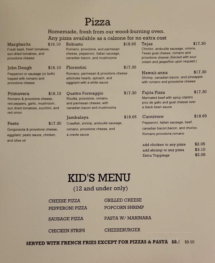 Boondoggles - Seabrook, TX menu_pic