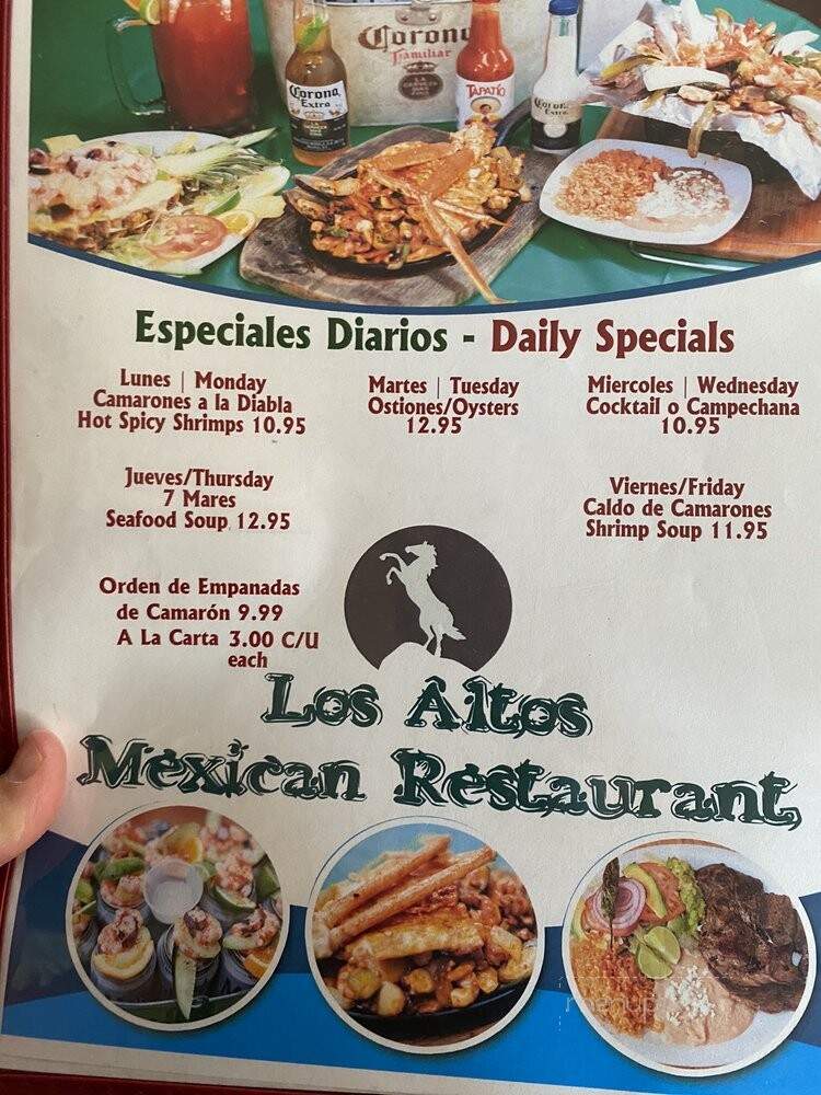 Los Altos Restaurant - Salinas, CA menu_pic