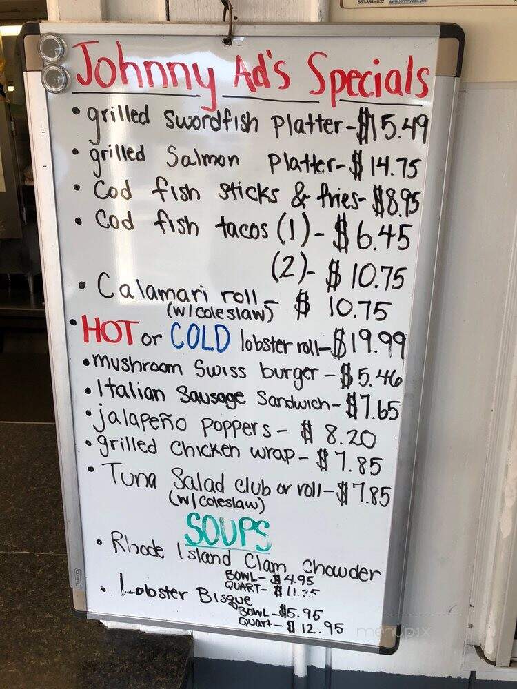Johnny Ad's Drive-In - Old Saybrook, CT menu_pic