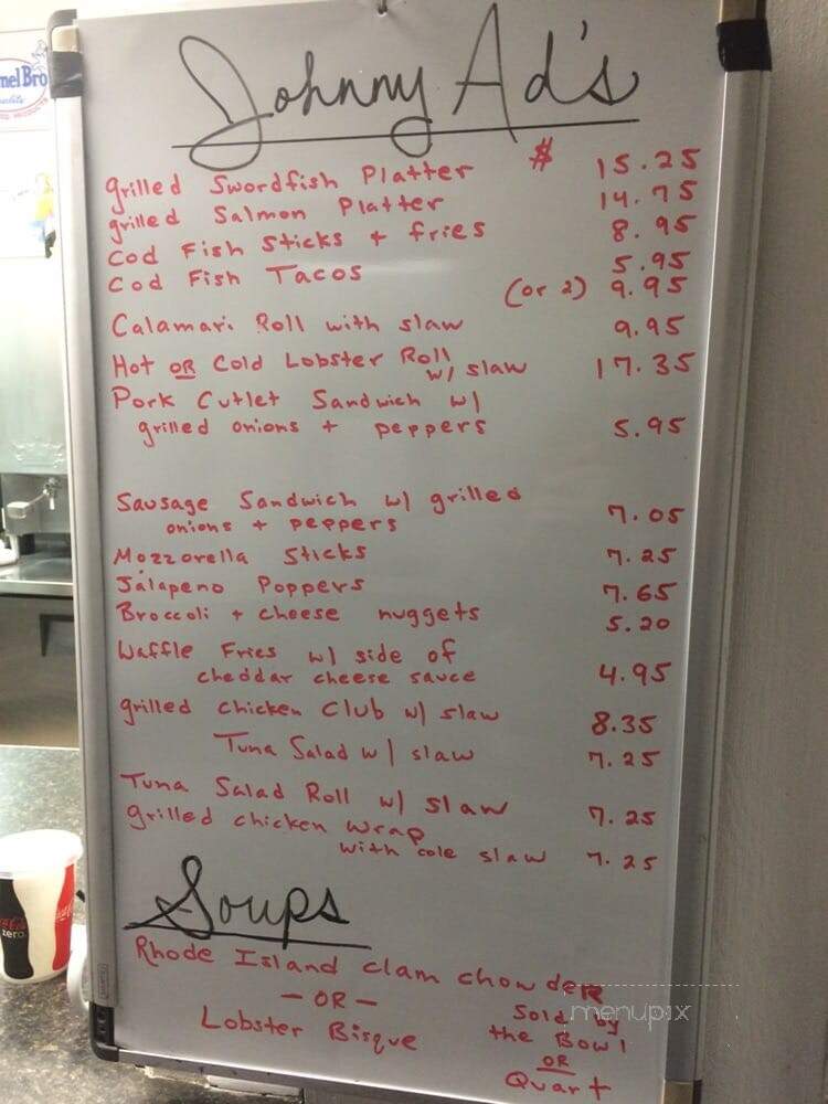 Johnny Ad's Drive-In - Old Saybrook, CT menu_pic