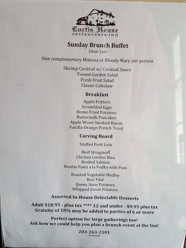Curtis House - Woodbury, CT menu_pic