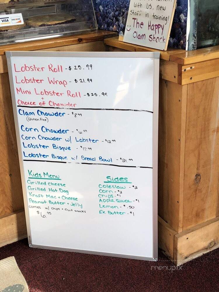 The Happy Clam Shack - Bar harbor, ME menu_pic