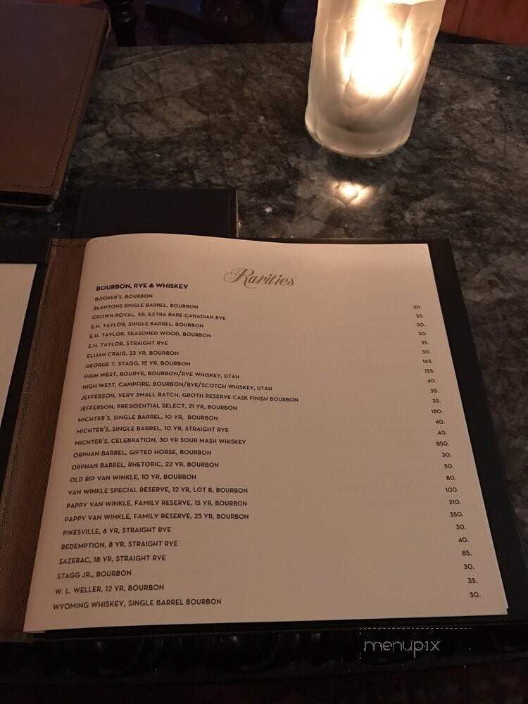 Rarities - New York, NY menu_pic