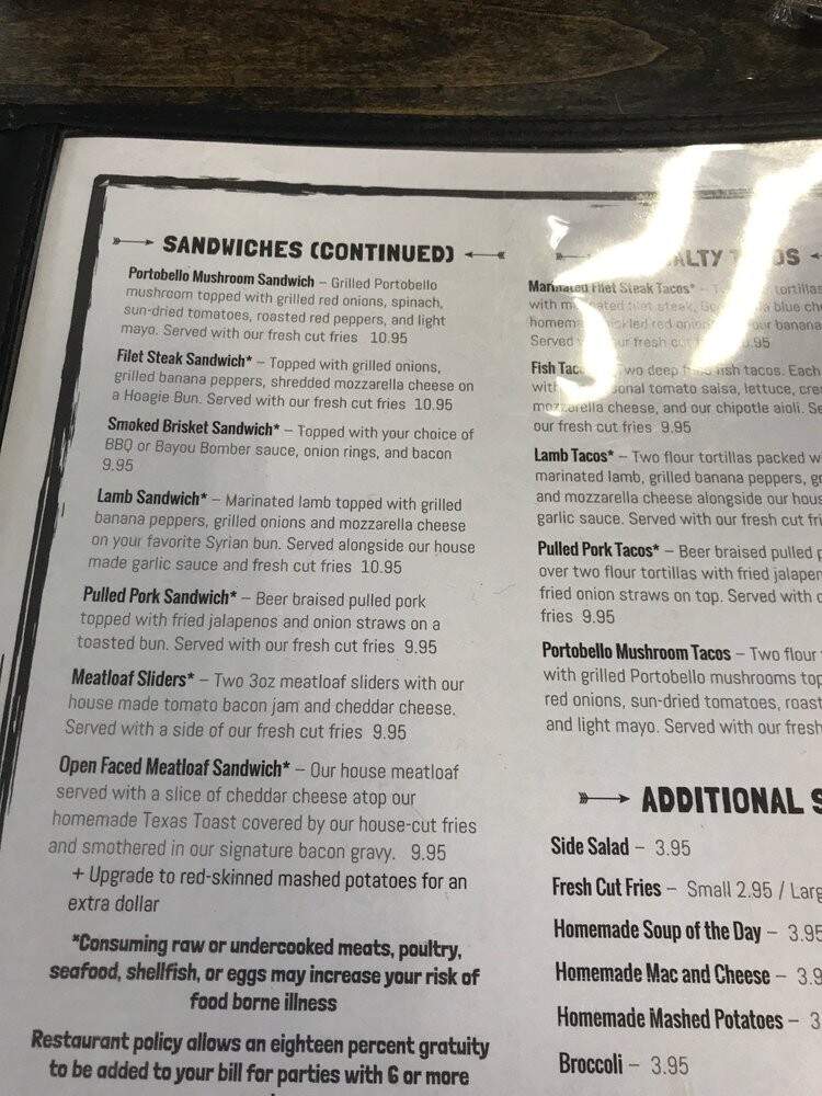 Ben Franklins Taproom, Grille & Bottle Shop - New Castle, PA menu_pic
