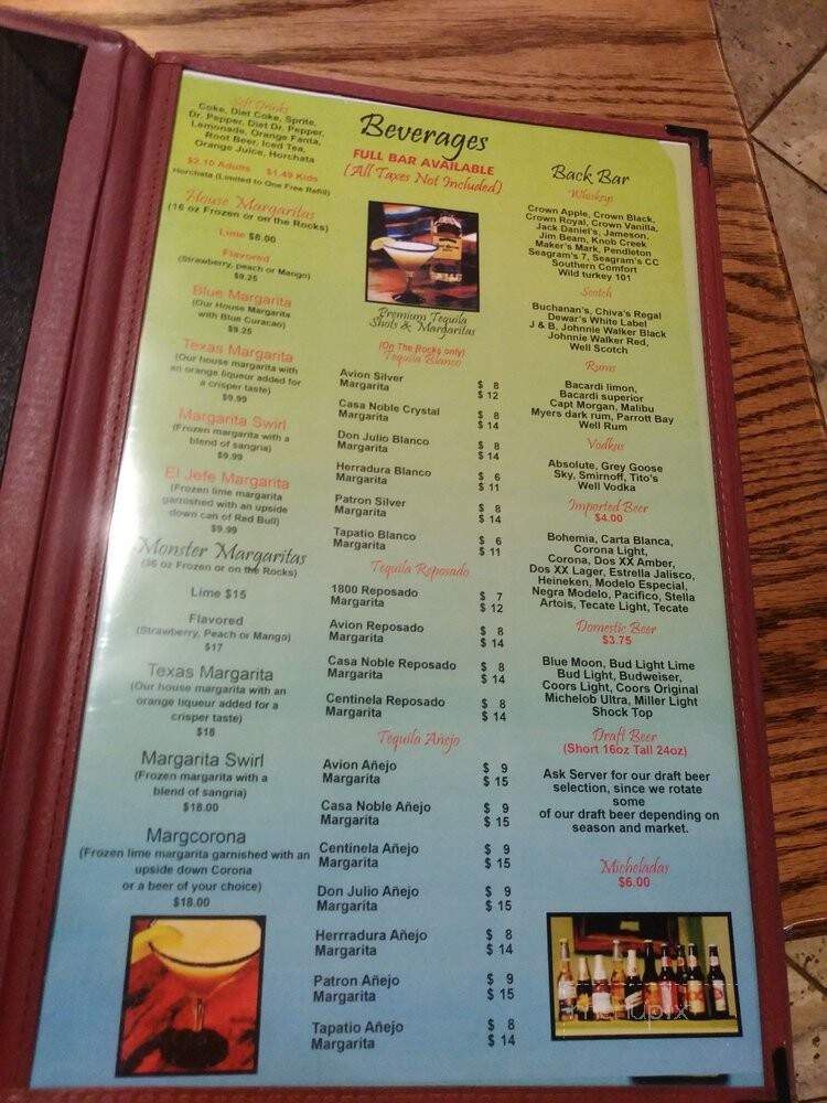 El Patio Mexican Grill & Cantina - Enid, OK menu_pic