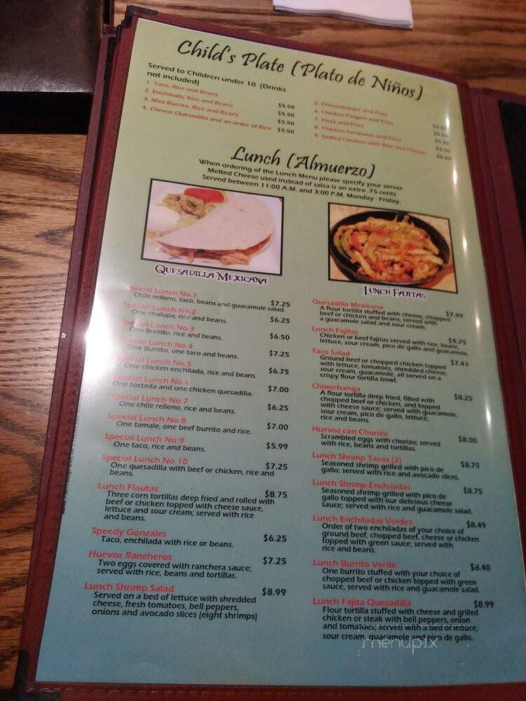 El Patio Mexican Grill & Cantina - Enid, OK menu_pic