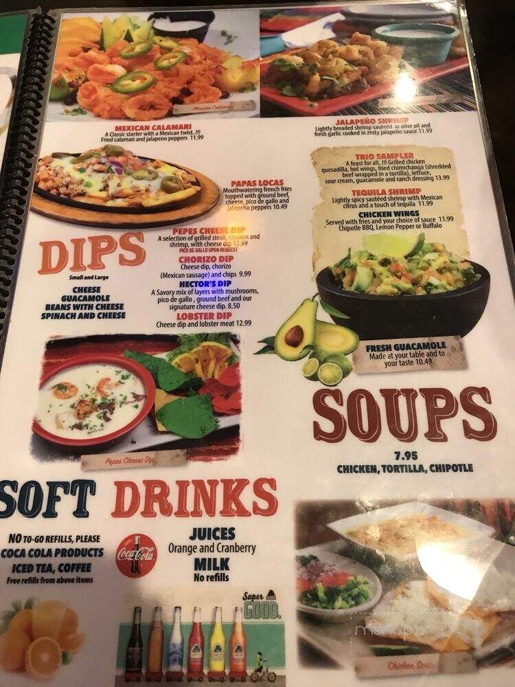 Pepe's Mexican Bar & Grill - Lawrenceville, GA menu_pic
