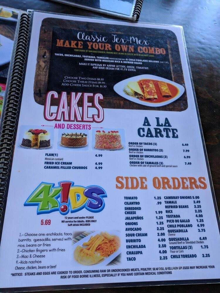 Pepe's Mexican Bar & Grill - Lawrenceville, GA menu_pic