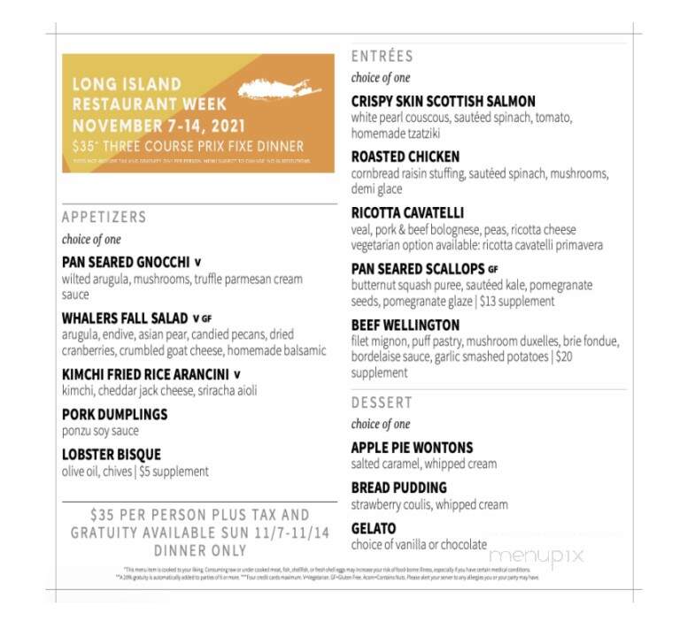 Whalers - Bay Shore, NY menu_pic