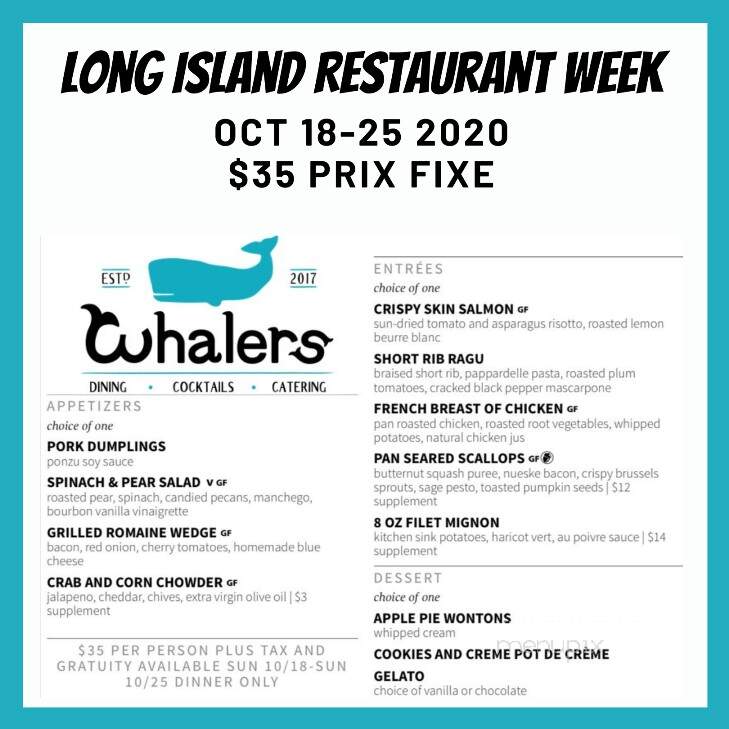 Whalers - Bay Shore, NY menu_pic