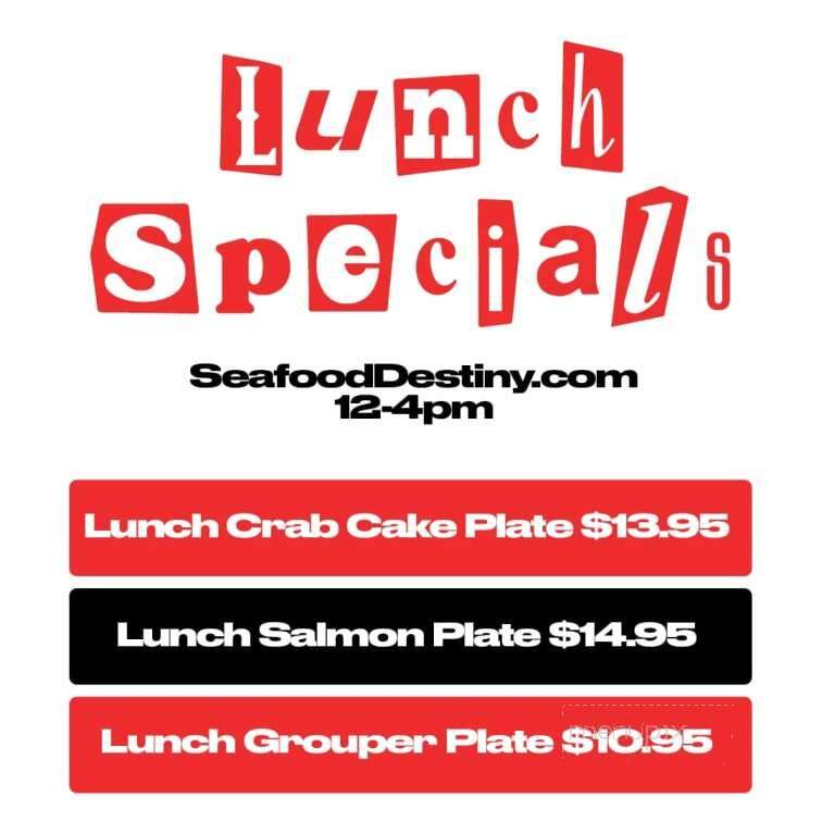 Seafood Destiny - Greensboro, NC menu_pic
