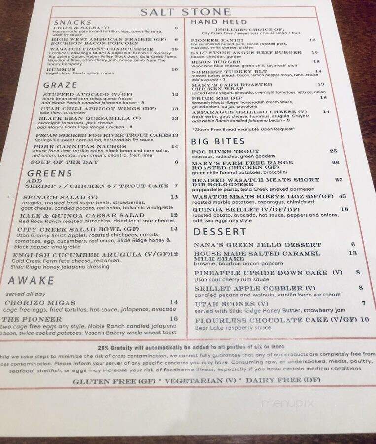 Salt Stone - Salt Lake City, UT menu_pic