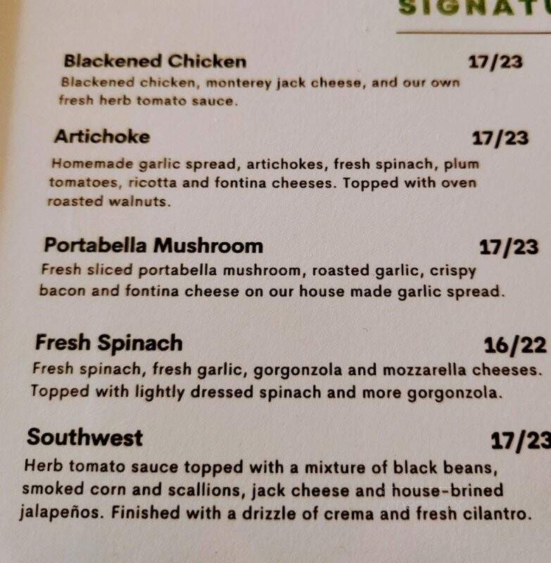 Amici's Kitchen and Living Room - Berkley, MI menu_pic