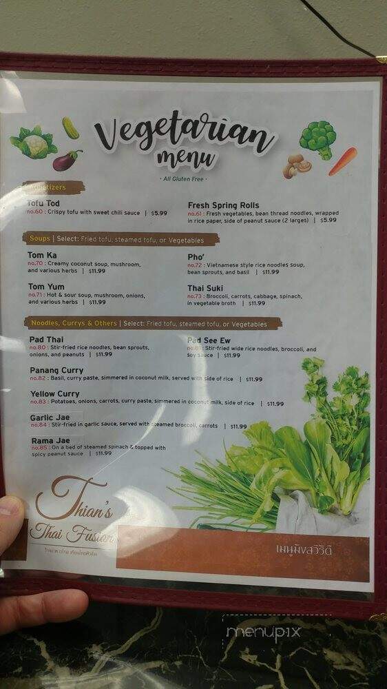 Thian's Thai Fusion - Ocean Shores, WA menu_pic