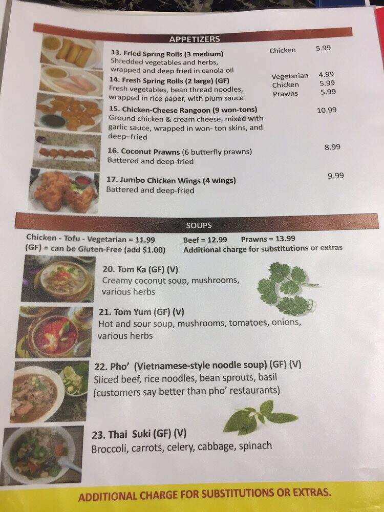Thian's Thai Fusion - Ocean Shores, WA menu_pic