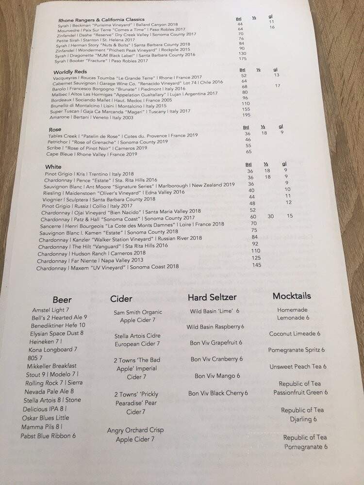 Pacific Standard Prime - Redondo Beach, CA menu_pic