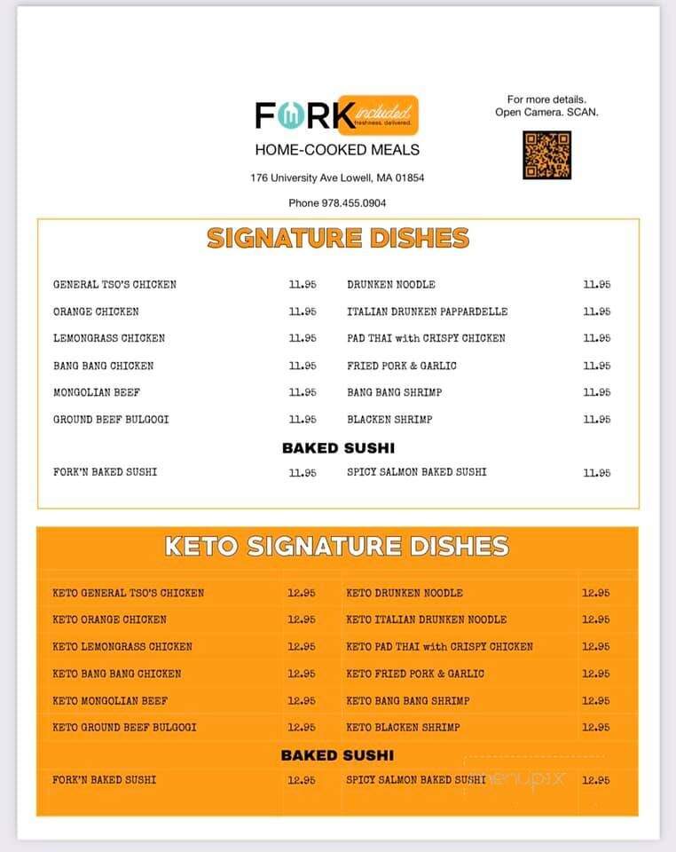 Fork Included - Lowell, MA menu_pic