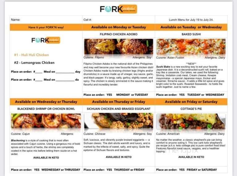 Fork Included - Lowell, MA menu_pic