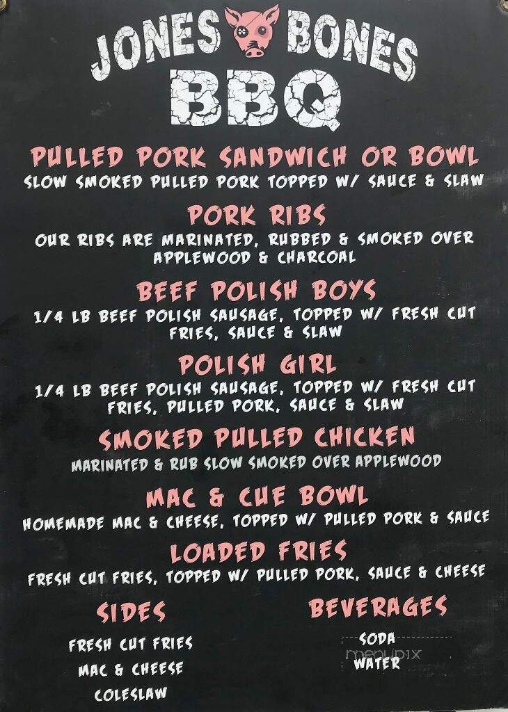 Jones Bones BBQ & Grub - Grafton, OH menu_pic