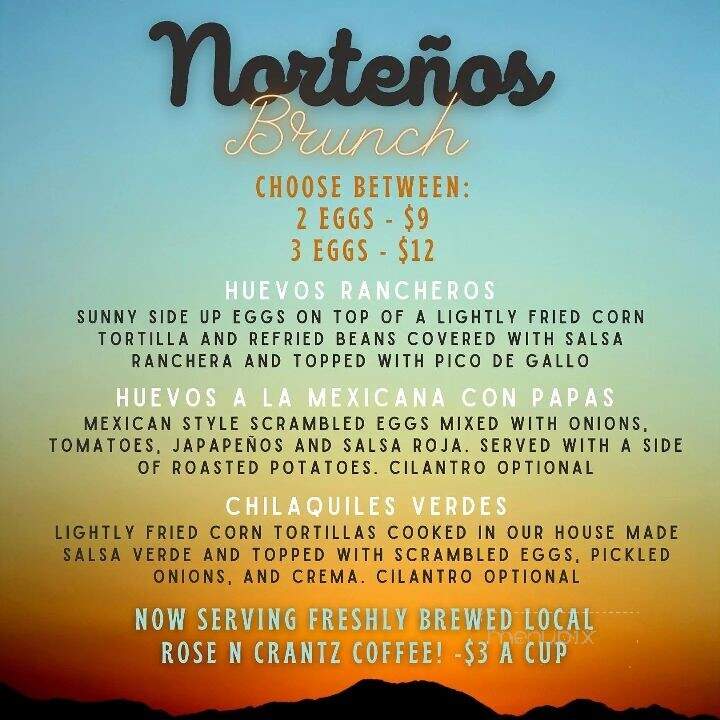 Nortenos Taqueria - Thunder Bay, ON menu_pic