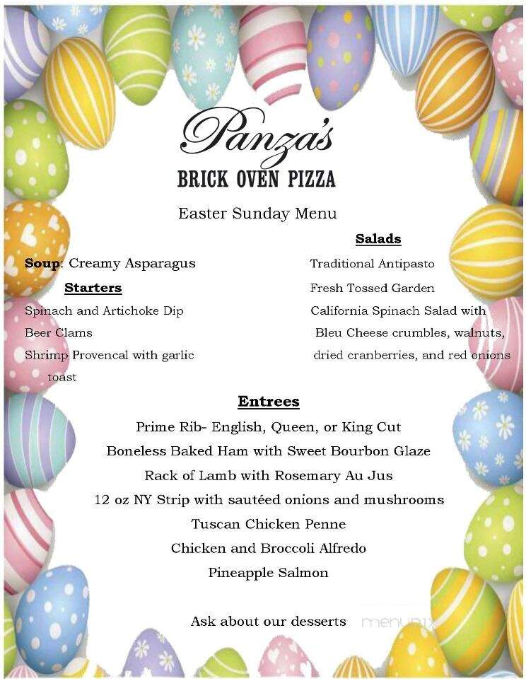 Panza's on the Lake - Saratoga Springs, NY menu_pic