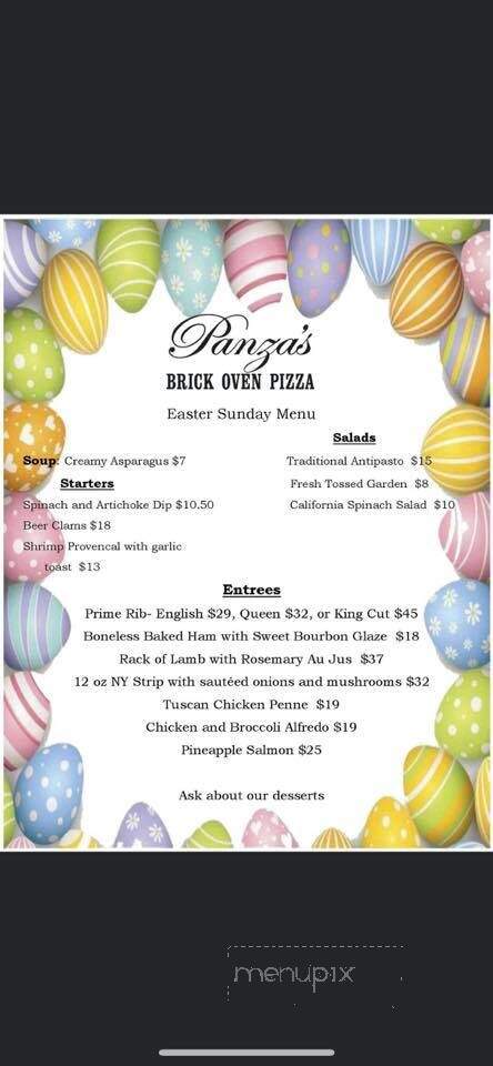 Panza's on the Lake - Saratoga Springs, NY menu_pic