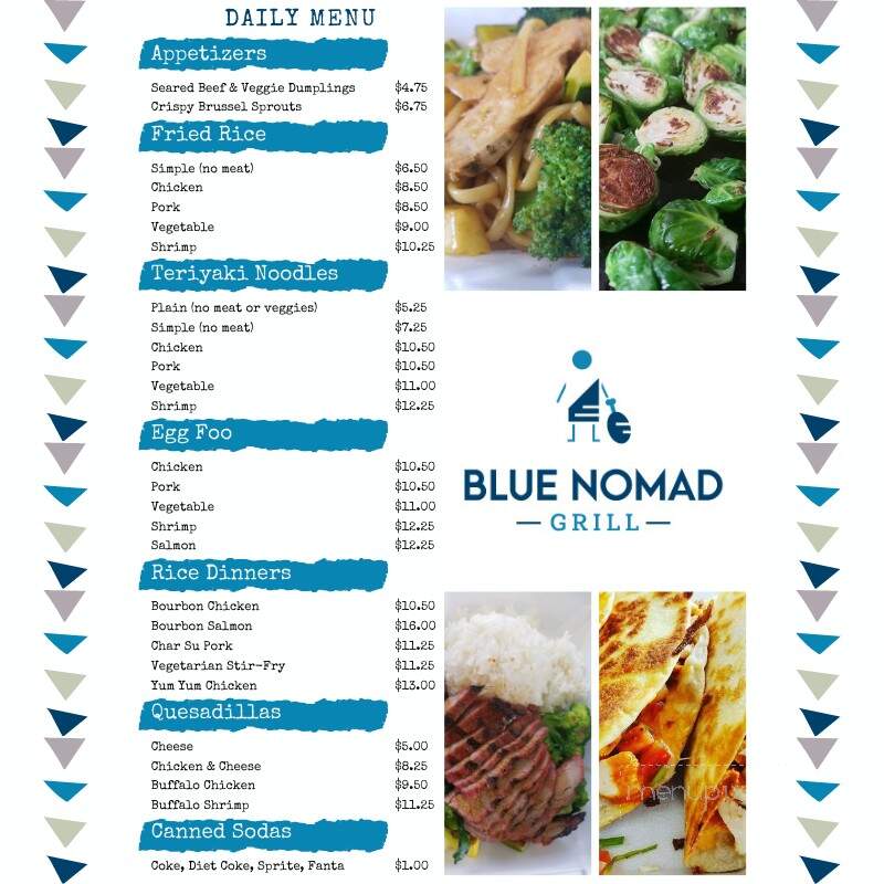 The Blue Nomad Grill - Carrollton, GA menu_pic