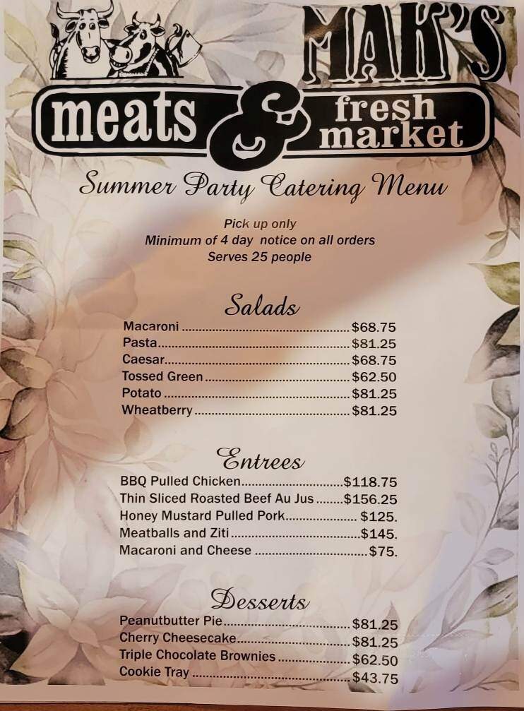 Mak's Meats & Cheese - Cuba, NY menu_pic