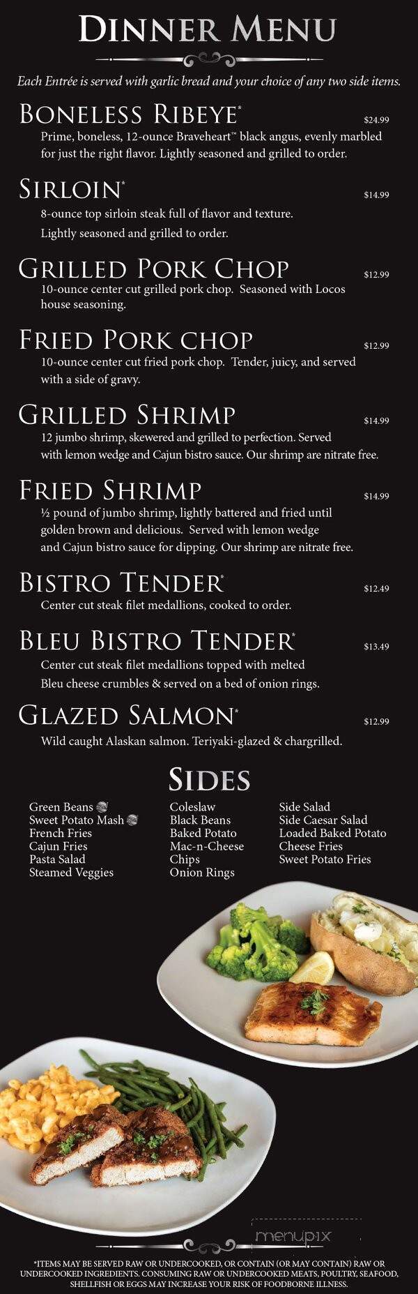 Locos - Thomasville, GA menu_pic