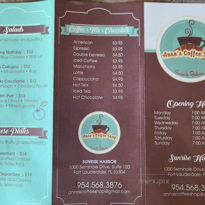 Anna's Coffee Shop - Fort Lauderdale, FL menu_pic