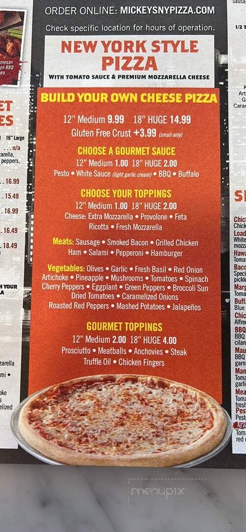 Mickey's NY Pizza - Derry, NH menu_pic
