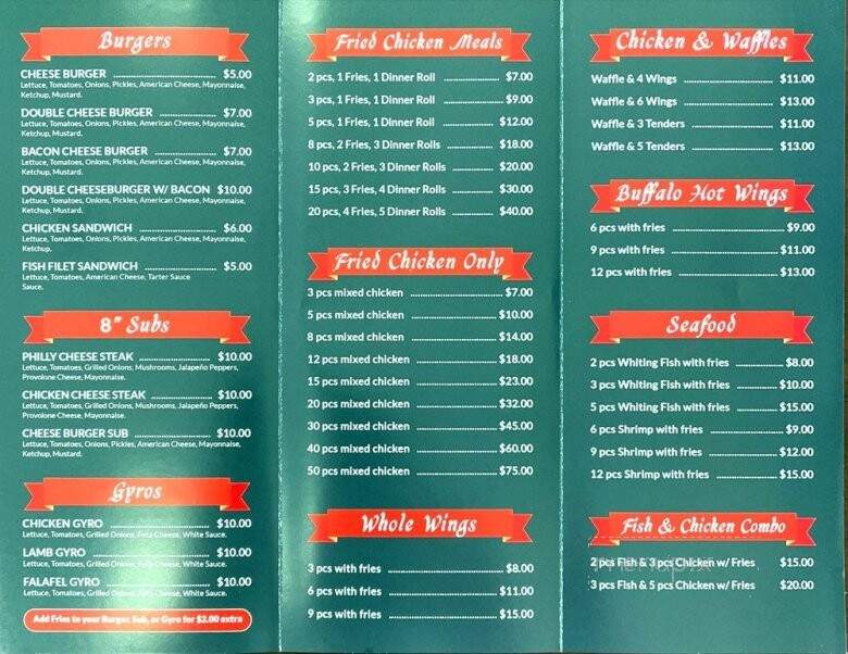 Crown Fried Chicken - Springfield, VA menu_pic