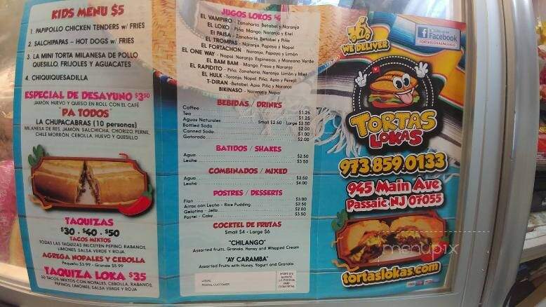 Tortas Lokas - Montclair, NJ menu_pic