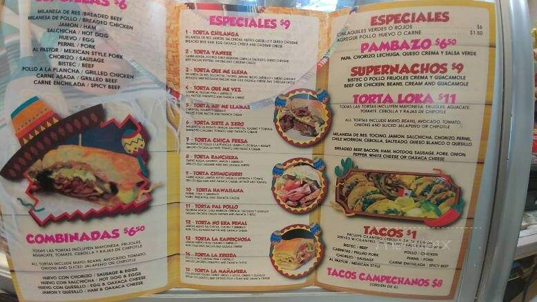 Tortas Lokas - Montclair, NJ menu_pic