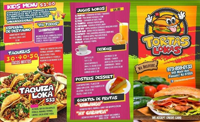 Tortas Lokas - Montclair, NJ menu_pic