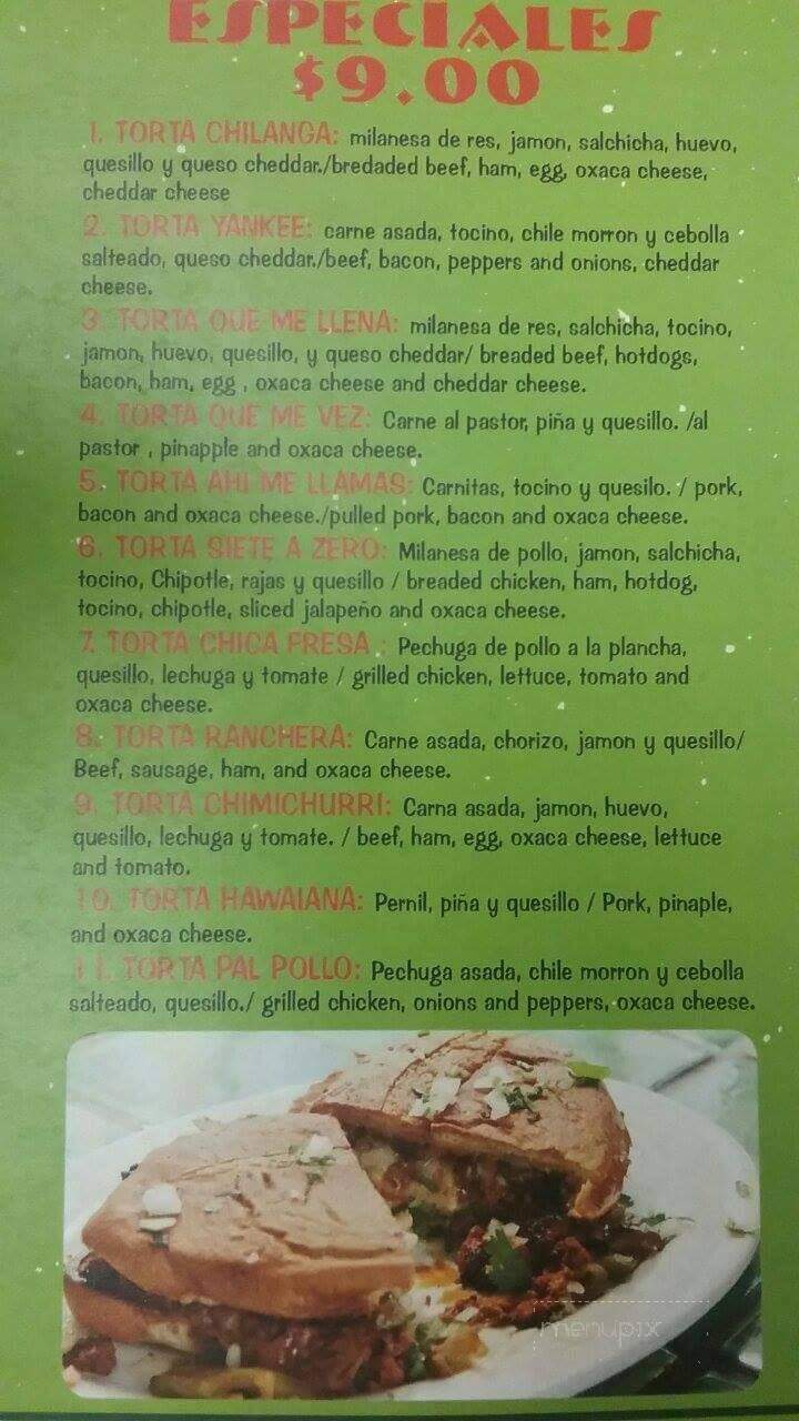 Tortas Lokas - Montclair, NJ menu_pic